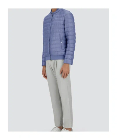 Herno Quilted Zip-front Jacket In Blue