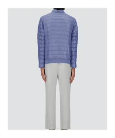 Herno Quilted Zip-front Jacket In Blue