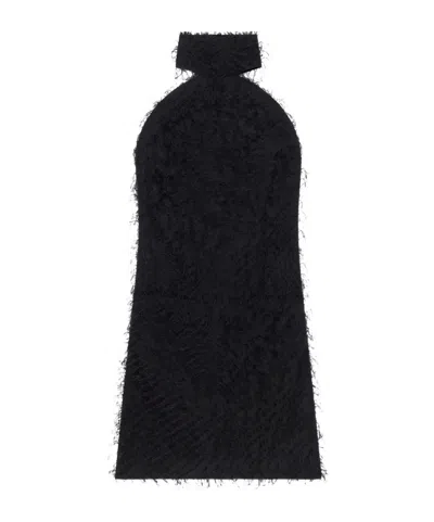 Courrèges Form-fitting Halter Neck Knee-length Dress In Black