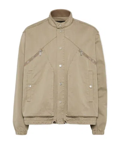 Dsquared2 Zip-pocket Button-fastening Jacket In Brown