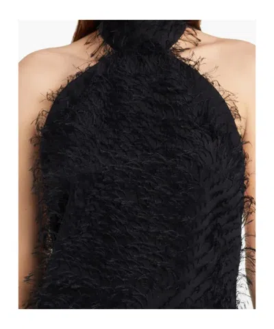 Courrèges Form-fitting Halter Neck Knee-length Dress In Black