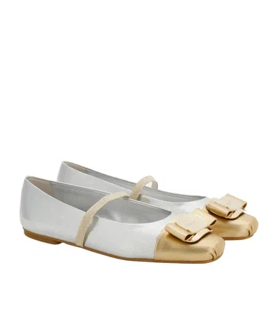 Ferragamo New Vara Plate Ballet Flat In Multi