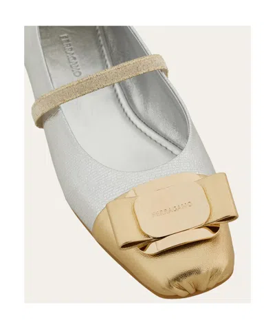 Ferragamo New Vara Plate Ballet Flat In Multi
