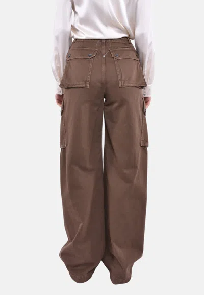 Weekend Max Mara Button Detailed Straight Leg Pants In Brown