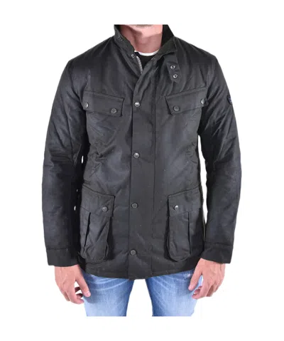 Barbour Duke Wax Jacket In Black