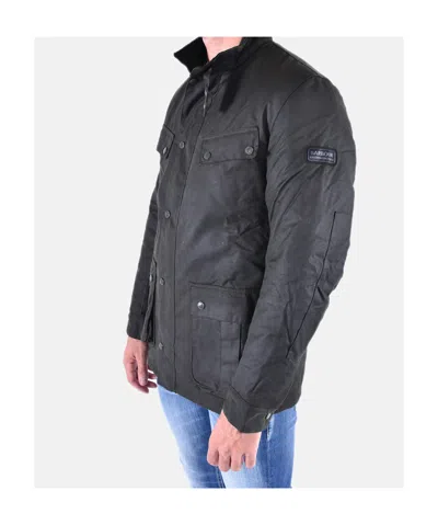 Barbour Duke Wax Jacket In Black