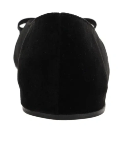 Ferragamo Ballerina Bow Black Var In Black