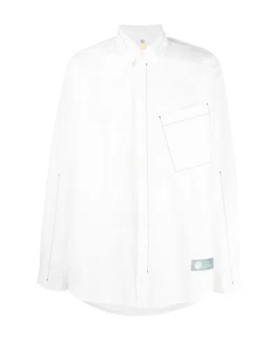 Oamc Asymmetric Pocket Long Sleeve Shirt In Multi