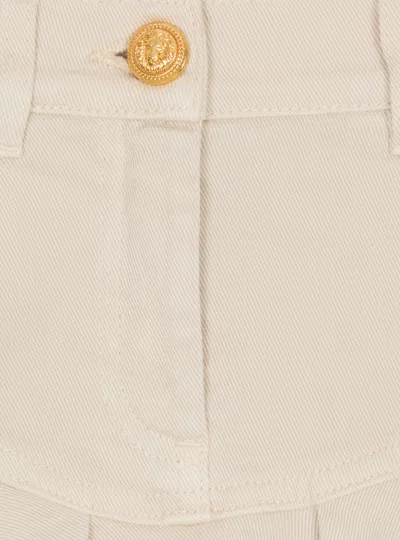 Balmain Plain Flared Skirt In Neutral