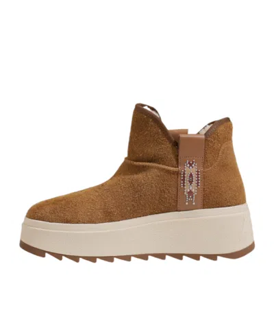 Ash Round-toe Ankle Boots In Brown