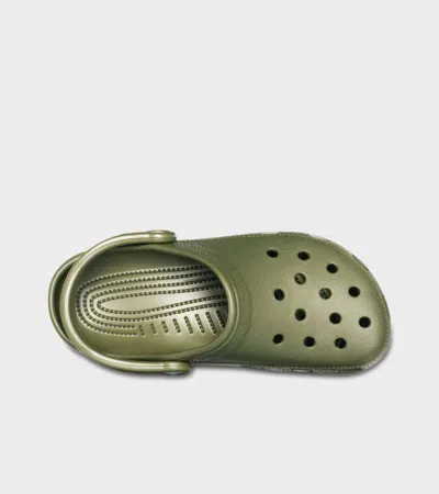 Crocs Classic Mens Clogs Colour: Plaster, Size: 8 In Green