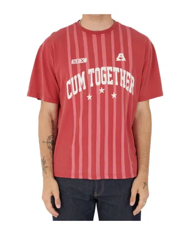 Carne Bollente Team Player Striped T-shirt In Gold