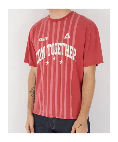 Carne Bollente Team Player Striped T-shirt In Gold