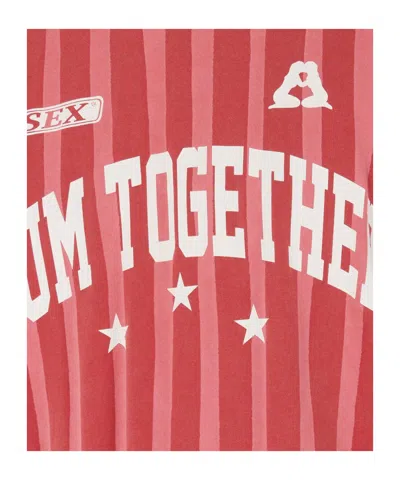 Carne Bollente Team Player Striped T-shirt In Gold