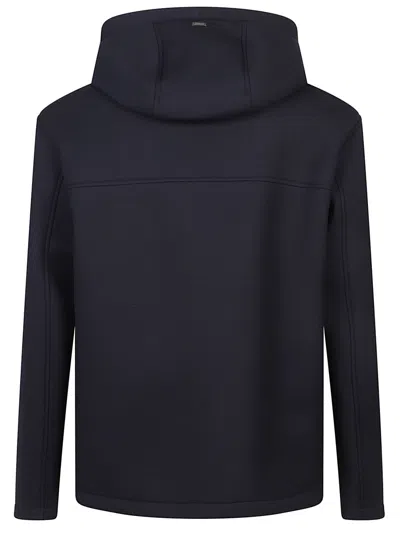 Herno Insulated Jacket With Hood And Pockets In Blue