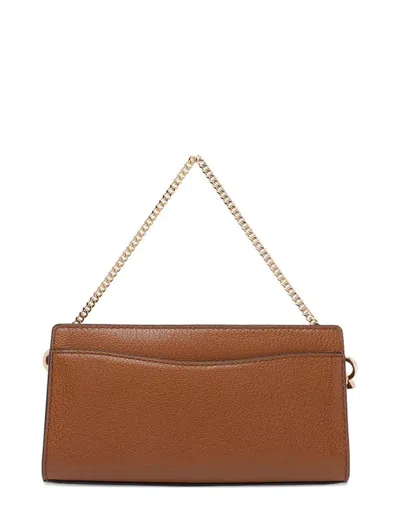 Michael Kors Hamilton Small Leather Convertible Crossbody In Brown