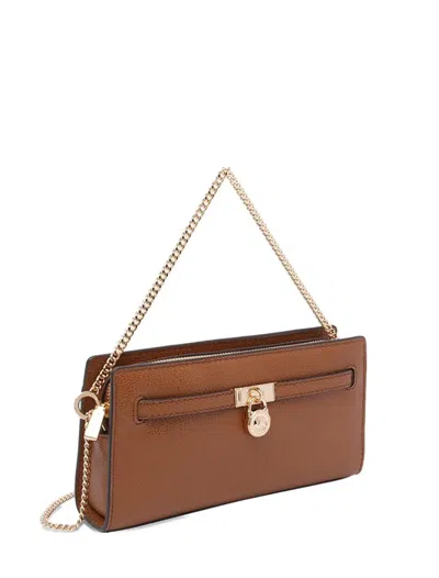 Michael Kors Hamilton Small Leather Convertible Crossbody In Brown