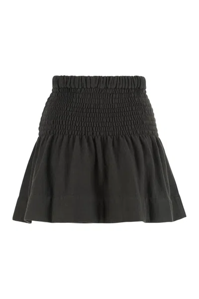 Isabel Marant Étoile Isabel Marant Etoile Charcoal Cotton Pacifica Mini Skirt In Black