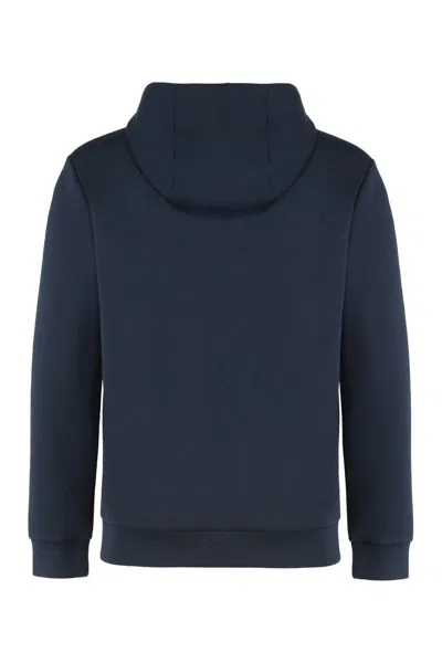 Ea7 Hooded Sweatshirt In Blue