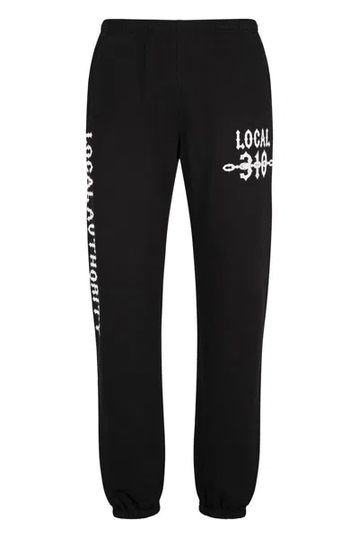 Local Authority Chain-print Track Pants In Black
