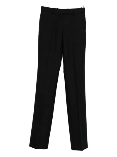 Tom Ford Sharp Herringbone Tailored Straight Leg Trousers In Black