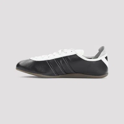 Y-3 Debossed Leather Tokyo Sneakers With Lace-up Closure In Black