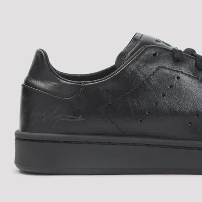 Y-3 Low-top Sneakers With Perforated Detailing And Rubber Sole In Black