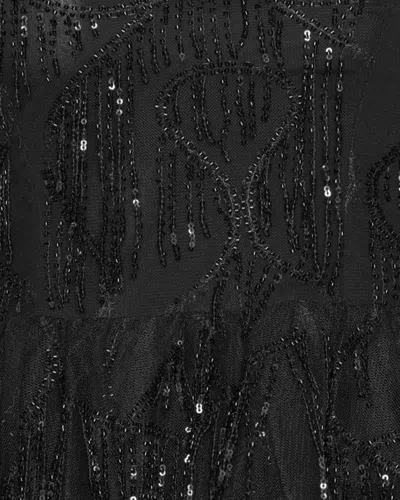 Rotate Birger Christensen Albertina Sequined Strapless Top In Black