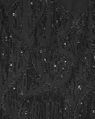 Rotate Birger Christensen Mini Skirt With Abstract Sequin And Bead Embellishments In Black