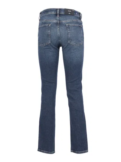 7 For All Mankind Roxanne Cisco Mid-rise Jeans With Flared Leg In Blue