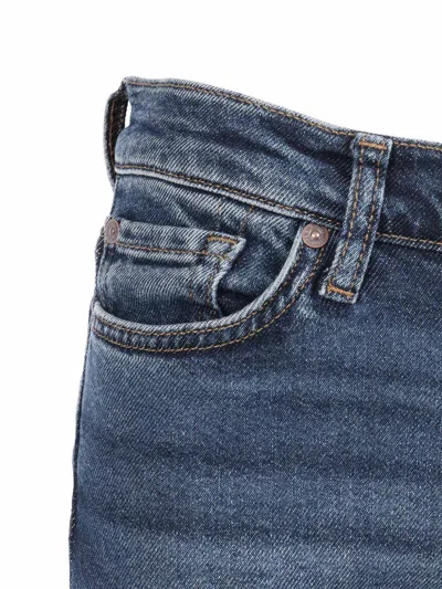 7 For All Mankind Roxanne Cisco Mid-rise Jeans With Flared Leg In Blue