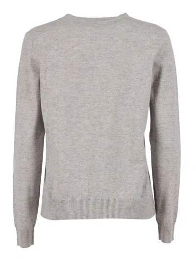 Peserico Soft Knitted Sweater With Crew Neckline In Gray