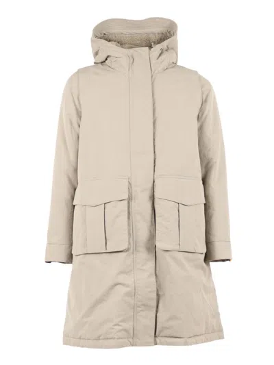 K-way Hooded Jacket In Brown