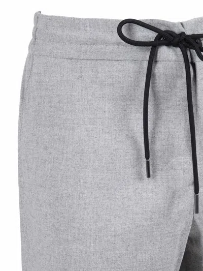 Tombolini Tapered Fit Running Pants With Textured Fabric In Gray