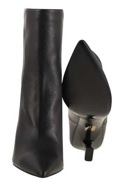 Stuart Weitzman 85mm Vinnie Pointed-toe Elasticised Boots In Black