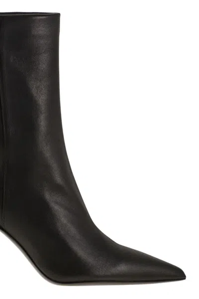 Stuart Weitzman 85mm Vinnie Pointed-toe Elasticised Boots In Black