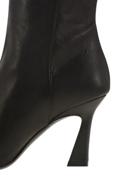 Stuart Weitzman 85mm Vinnie Pointed-toe Elasticised Boots In Black