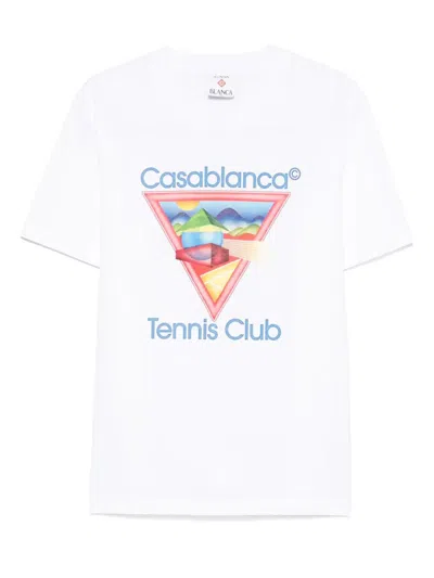 Casablanca Tennis Club Icon T-shirt In White
