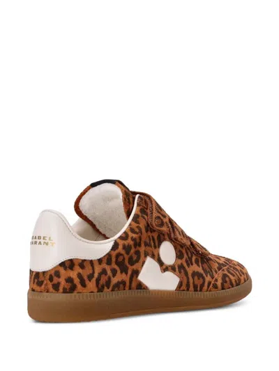 Isabel Marant Printed Suede Sneakers In Animal Print