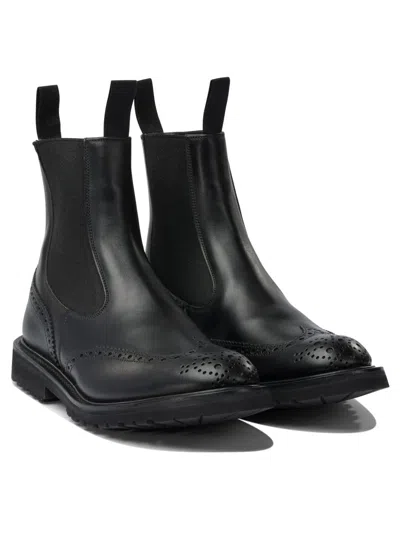 Tricker's Stivaletto Chelsea Boots In Black