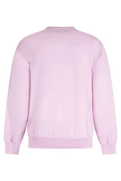 Local Authority Cotton Crew-neck Sweatshirt In Pink