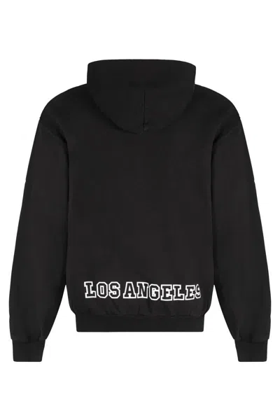 Local Authority Cotton Crew-neck Sweatshirt In Black