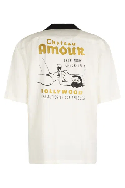 Local Authority Cotton Crew-neck Sweatshirt In White