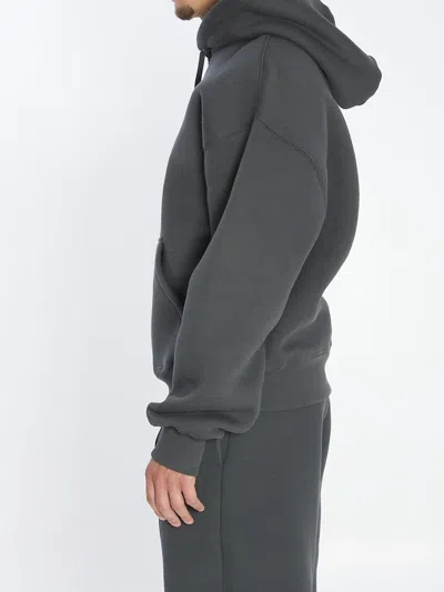 Ami Alexandre Mattiussi Charcoal Grey Ami De Coeur Sweatshirt In Black