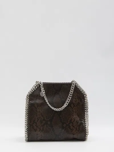 Stella Mccartney Falabella Snake Mini Tote Bag In Brown
