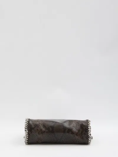 Stella Mccartney Falabella Snake Mini Tote Bag In Brown