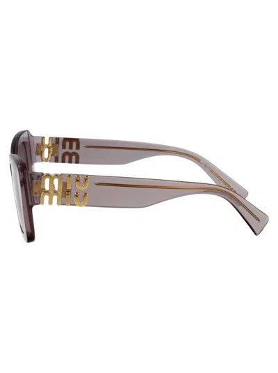 Miu Miu Malva Trasparente Acetate Sunglasses In Purple