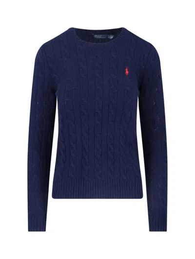 Polo Ralph Lauren Touch Julianna Cable-knit Sweater In Blue