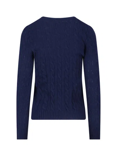 Polo Ralph Lauren Touch Julianna Cable-knit Sweater In Blue