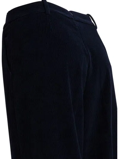 Circolo 1901 Trousers With Belt Loops And Side Pockets In Blue